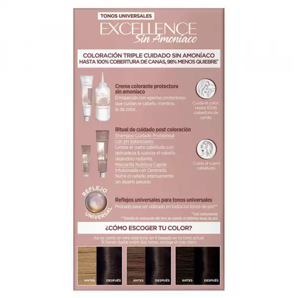 TINTE EXCELLENCE SIN AMONIACO No.1U NEGRO UNIVERSAL