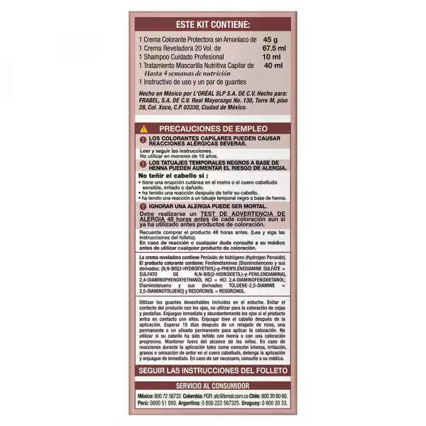 TINTE EXCELLENCE SIN AMONIACO No.3U CASTAÑO OSCURO UNIVERSAL