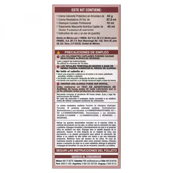 TINTE EXCELLENCE SIN AMONIACO No.4U CASTAÑO UNIVERSAL