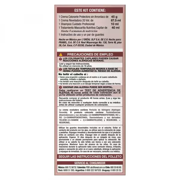 TINTE EXCELLENCE SIN AMONIACO No.5U CASTAÑO CLARO UNIVERSAL