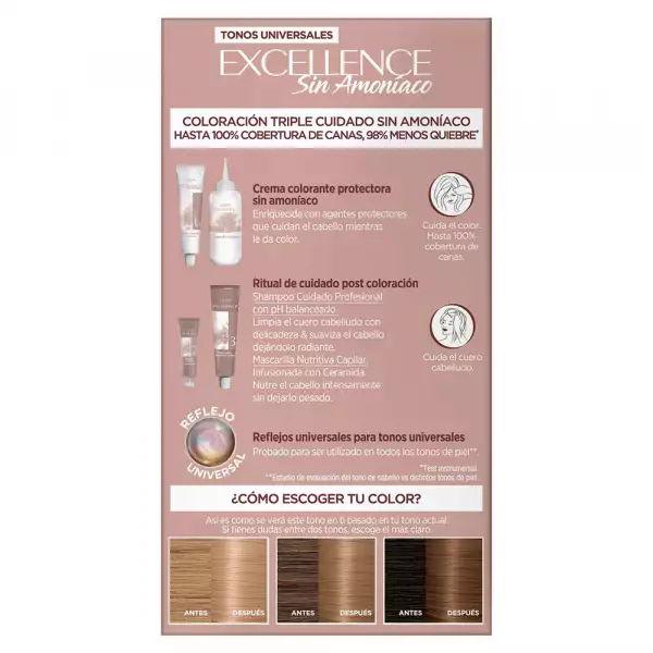 TINTE EXCELLENCE SIN AMONIACO No.7U RUBIO CLARO UNIVERSAL