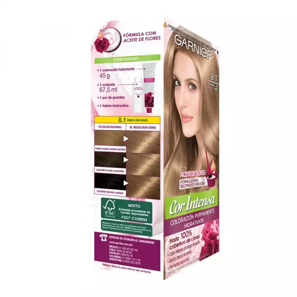 TINTE NUTRISSE COR INTENSA No.8.1 RUBIO CLARO CENIZA
