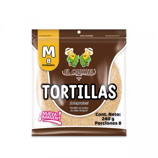 TORTILLAS EL CARRIEL INTEGRAL M X8u X240g