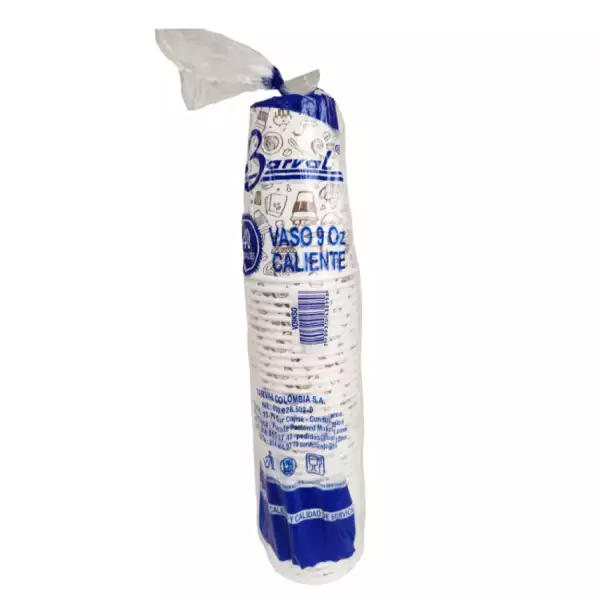 VASO BARVAL BEBIDA CALIENTE 9 ONZAS X40u