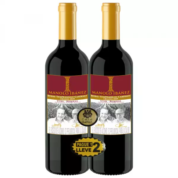 VINO TINTO MANOLO IBAÑEZ CRIANZA X750ml PAGUE 1 LLEVE 2