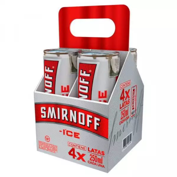VODKA SMIRNOF ICE LATA X4 X250ml