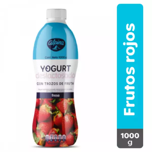 YOGURT ALPINA DESLACTOSADO GARRAFA FRESA X1000g