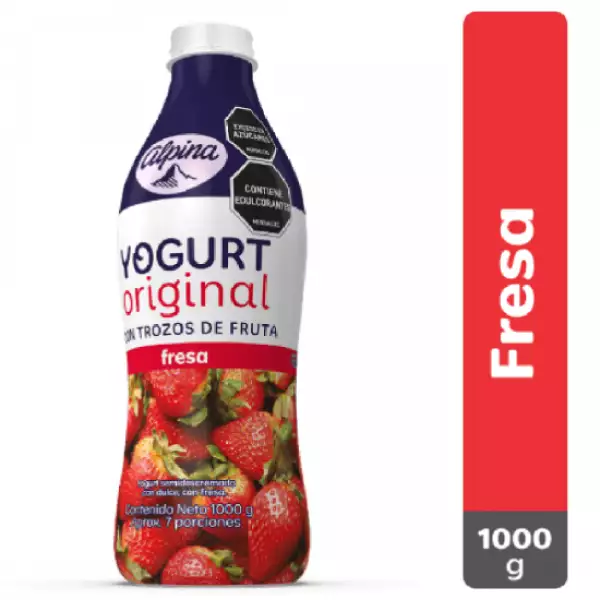 YOGURT ALPINA ORIGINAL GARRAFA FRESA X1000g