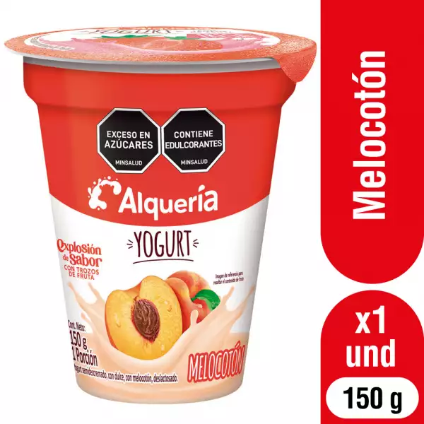YOGURT ALQUERIA MELOCOTONOCOTON VASO X150g