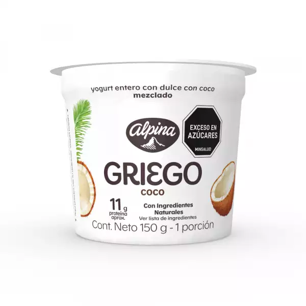 YOGURT GRIEGO ALPINA COCO X150 GRAMOS