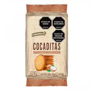 *GALLETAS CASERA ARTESANAL COLOMBINA COCADITAS X70g
