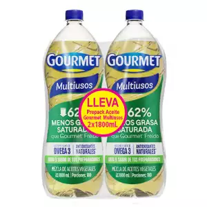 ACEITE VEGETAL GOURMET FAMILIA MULTIUSOS X2 X1800ml