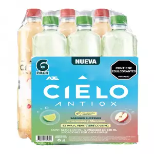 AGUA SABORIZADA CIELO SURTIDA ANTIOX X6u X620ml