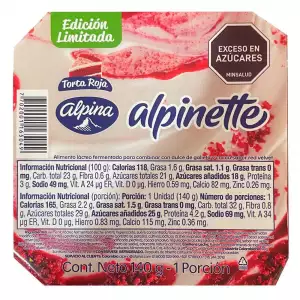 ALPINETTE TORTA ROJA X140g