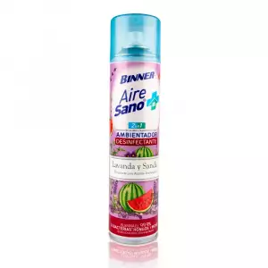 AMBIENTADOR BINNER DESINF AIRE SANO LAVANDA X250ml