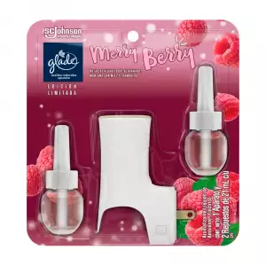 AMBIENTADOR GLADE ACEITE JINGLE PEAR REPUESTO X2U X21ml+APARATO