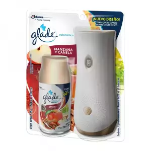 AMBIENTADOR GLADE AUTOMÁTICO MANZANA CANELA X270ml + UNIDAD ELÉCTRICA