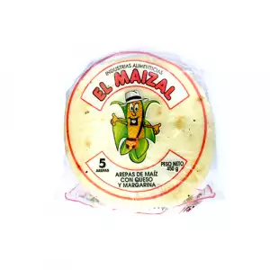 AREPA MAIZAL CON QUESO X5U X450g