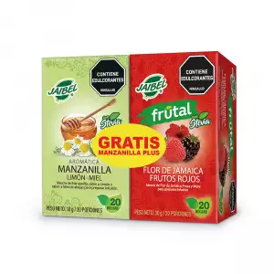 AROM JAIBEL FRUTOS ROJOS X20S GRATIS MANZANA MIEL LIMON