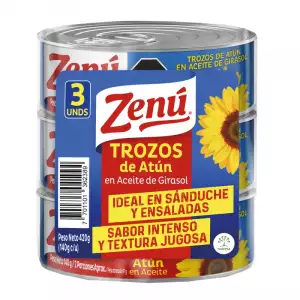ATUN LOMO ACEITE ZENU X3 X140g