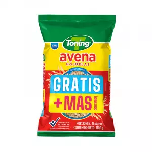 AVENA HOJUELAS TONING X1000g GRATIS 100g