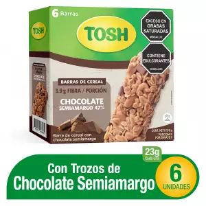 BARRA CEREAL TOSH CHOCOLATE SEMIAMARGO X6u X138g
