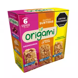 BARRA DE CEREAL ORIGAMI SURTIDO X6 X23GR