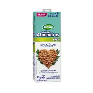 BEBIDA LÍQUIDA ALMENDRA TONING SIN AZÚCAR X900ml