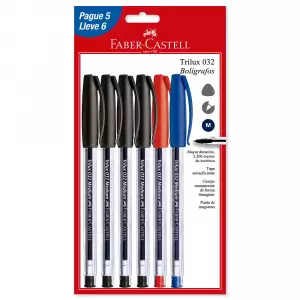 BOLIGRAFO FABER CASTELL TRILUX 032 SURTIDO PAGUE 5 LLEVE 6