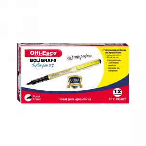BOLIGRAFO OFFI-ESCO ROLLER PEN 0.7 REFERENCIA 020 X12un