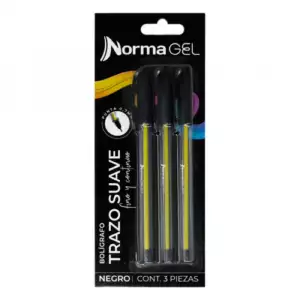 BOLIGRAFOS NORMA NEGRO X3u