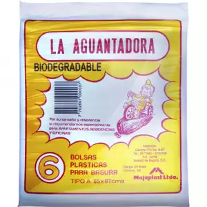 BOLSA BASURA LA AGUANTADORA NEGRA 65X87 X6U