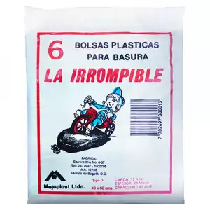 BOLSA BASURA MAJAPLAST LA IRROMPIBLE 48X60 X6U
