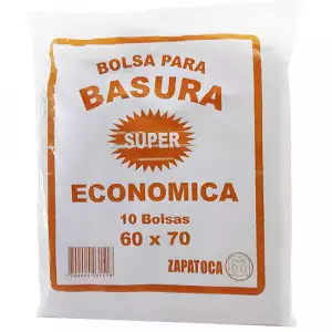 BOLSA BASURA ZAPATOCA ECONÓMICA 60X70 X10U