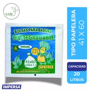 BOLSA BASURA ZAPATOCA NEGRA 41X60 X6U