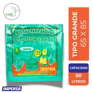 BOLSA BASURA ZAPATOCA VERDE GRANDE 65X80 X6U