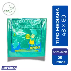 BOLSA BASURA ZAPATOCA VERDE MEDIANA 48 X60 X6u
