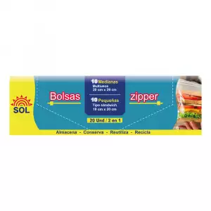 BOLSA ZIPPER EL SOL X20u