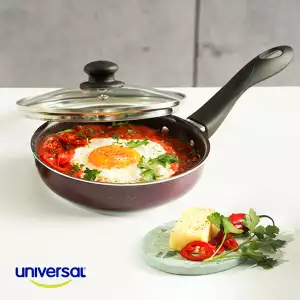 CACEROLA UNIVERSAL COLORS 6 ULTRA CON TAPA DE VIDRIO X16cm
