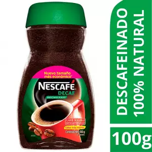 CAFÉ GRANULADO DESCAFEINADO NESCAFÉ X100g