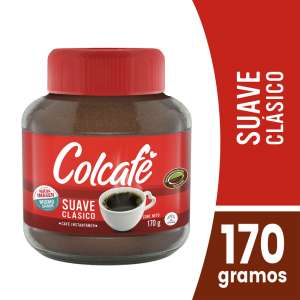 CAFE INSTANTÁNEO COLCAFÉ SUAVE CLÁSICO FRASCO PLASTICO X170g - Mercado ...