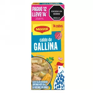 CALDO MAGGI GALLINA CUBOS PAGUE 12 LLEVE 14