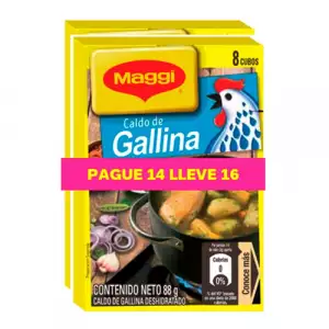 CALDO MAGGI GALLINA X2U X88g PAGUE 14 LLEVE 16