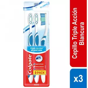 CEPILLO DENTAL COLGATE TRIPLE ACCIÓN BLANCURA X3U