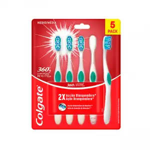 CEPILLO DENTAL COLGATE WHITE 360 X5U