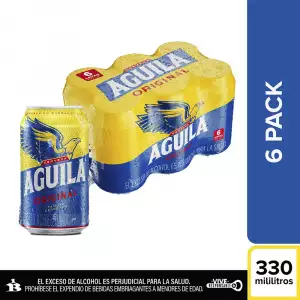 CERVEZA ÁGUILA X6 X330ml