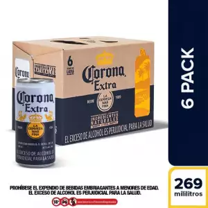 CERVEZA CORONA LATA X6 X269 ml