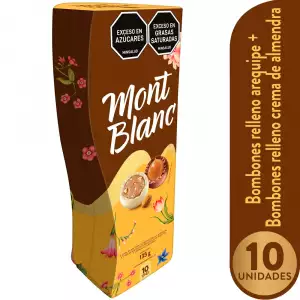 CHOCOLATES MONTBLANC AREQUIPE ALMENDRAS X10U X13.5g