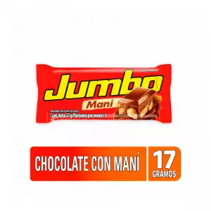 CHOCOLATINA JUMBO MANÍ X17g