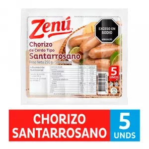 CHORIZO ZENÚ SANTARROSANO X250g